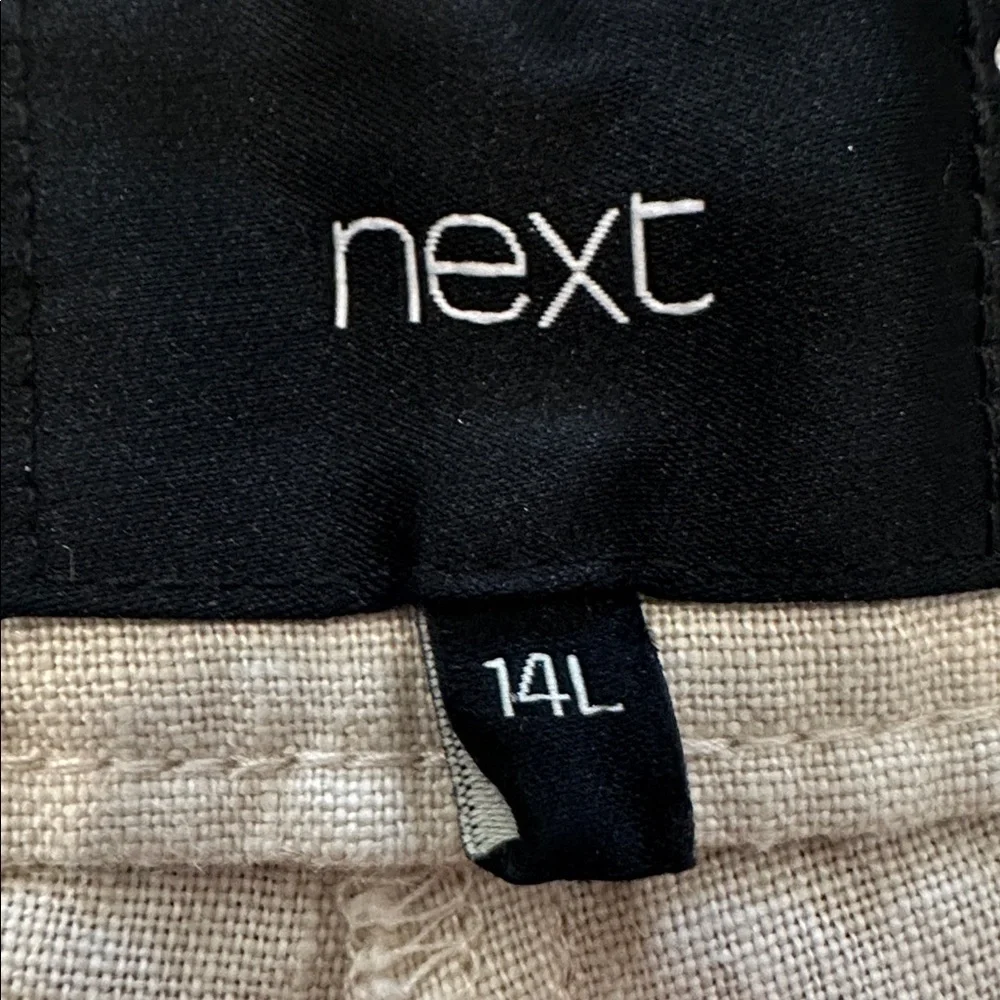 Next 100% Linen Plus Size Women’s Pants Size 14L - Picture 2 of 3